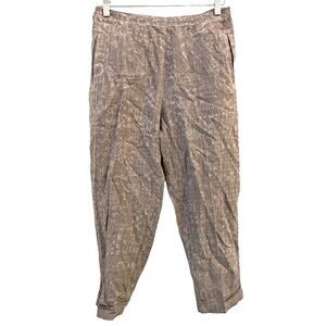 Elemente Clemente Tan Linen Elastic Waist‎ Pants